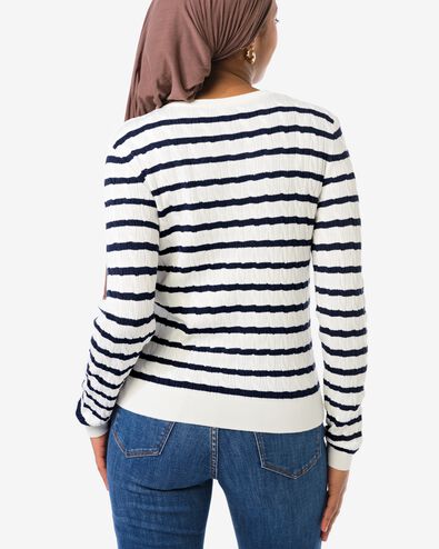 damesvest Louisa kabel wit wit - 36206470WHITE - HEMA