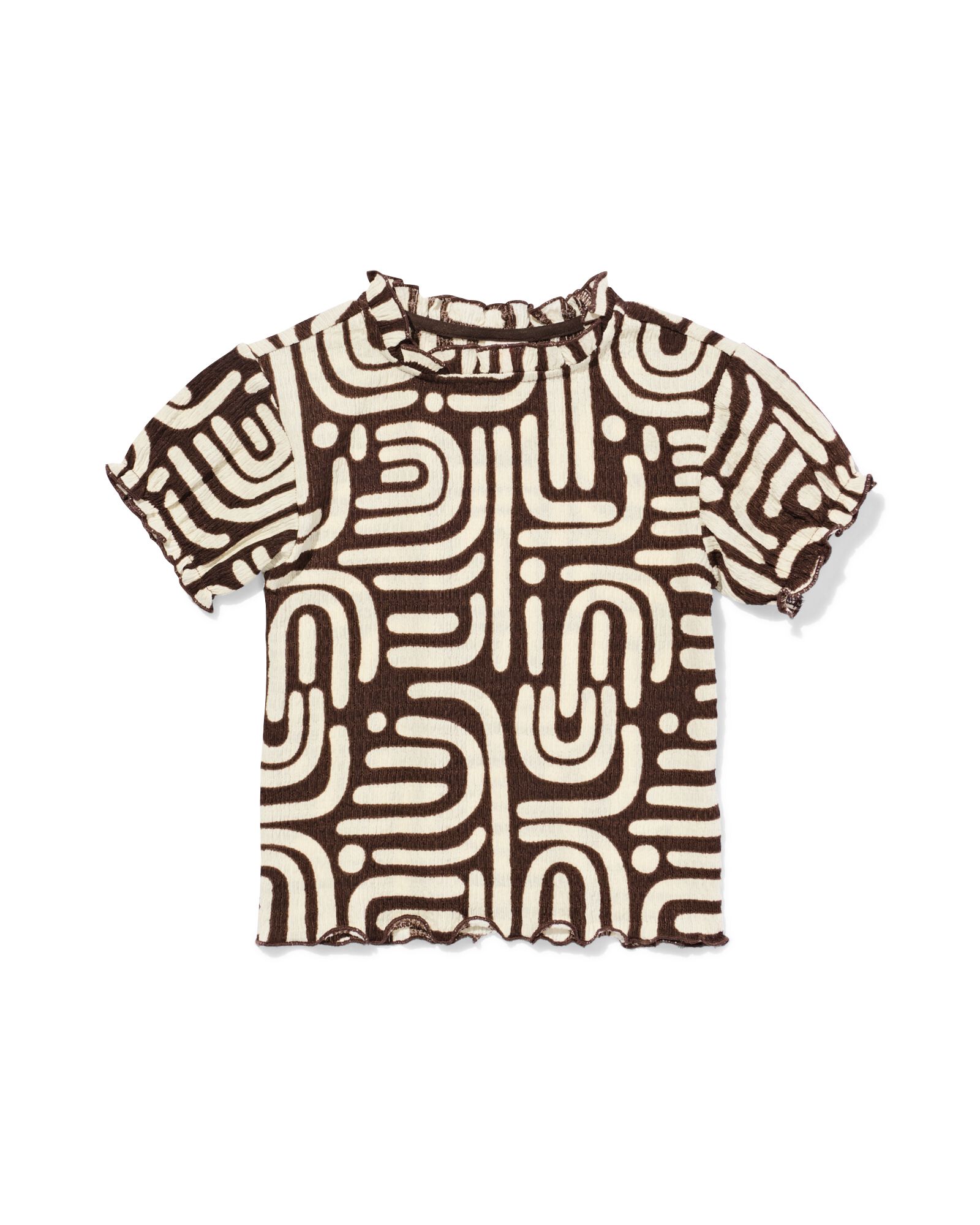 t-shirt enfant jersey abstrait marron fonc&eacute; marron fonc&eacute; - 30862265DARKBROWN - HEMA