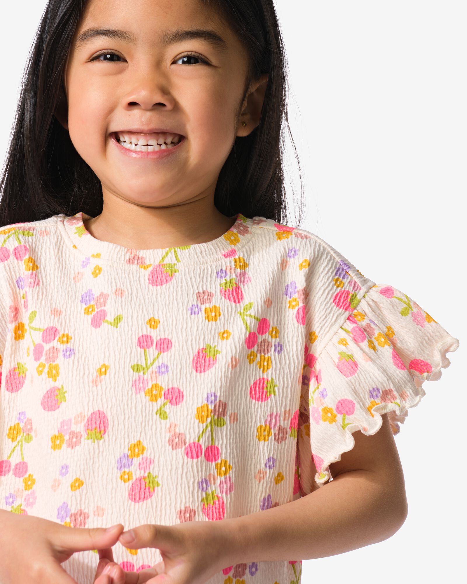 kinderset jersey kersen ecru ecru - 30849506ECRU - HEMA