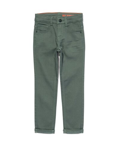 pantalon enfant jogdenim modèle skinny vert 104 - 30776238 - HEMA