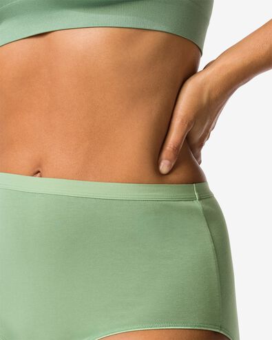 dames tailleslips katoen - 2 stuks groen groen - 19602134GREEN - HEMA