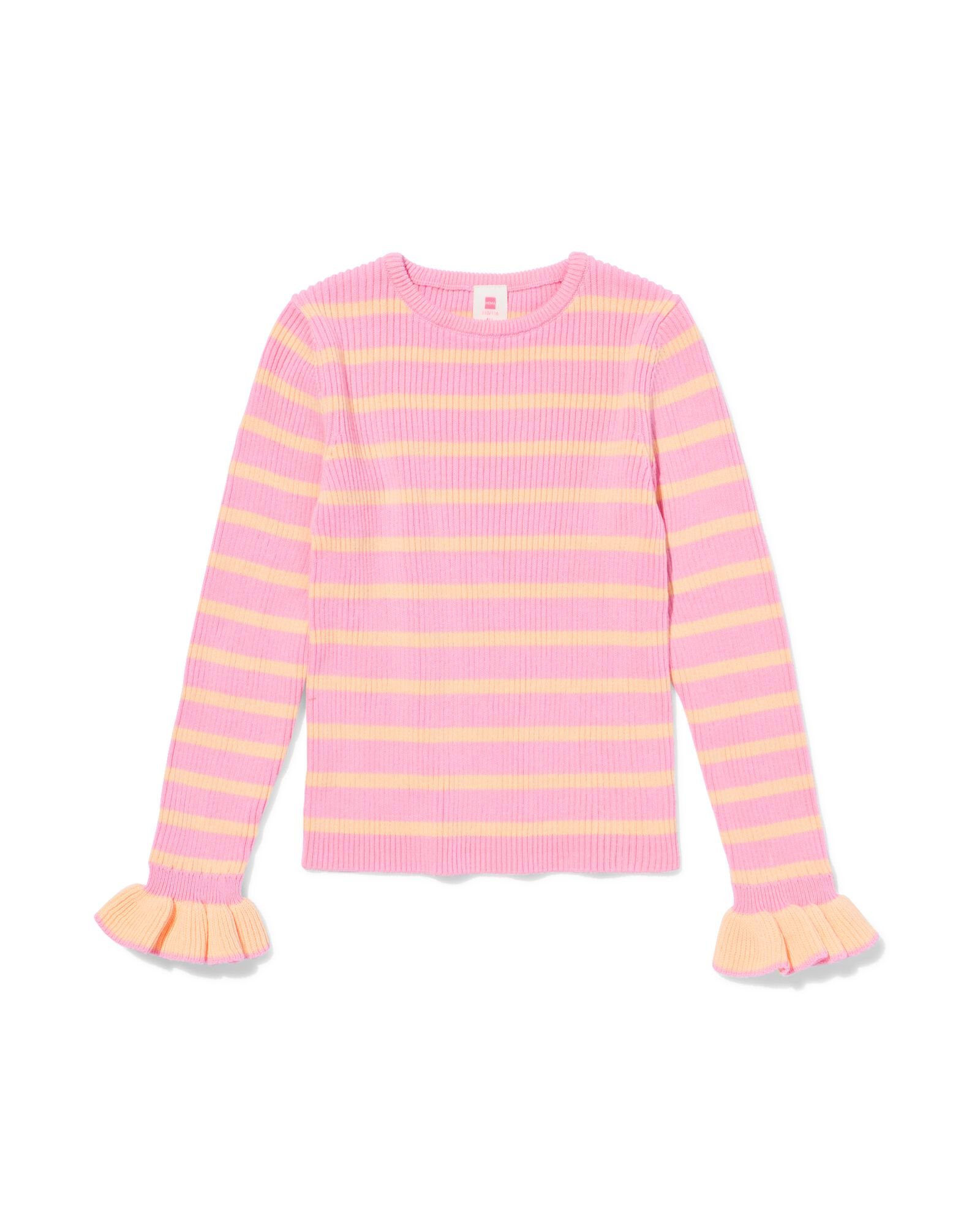 pull c&ocirc;tel&eacute; ray&eacute; enfant rose rose - 30827021PINK - HEMA