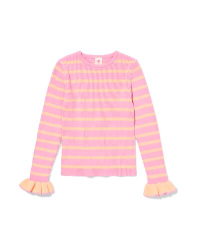 pull c&ocirc;tel&eacute; ray&eacute; enfant rose rose - 30827021PINK - HEMA