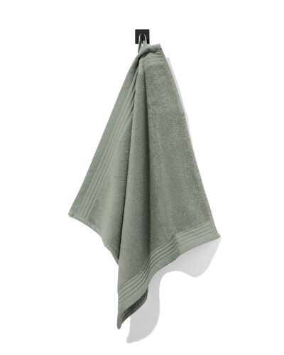 essuie-mains 50x50 coton gris-vert - 5420080 - HEMA