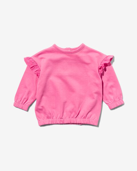 Baby-Sweatshirt mit Rüschen knallrosa - 1000029731 - HEMA