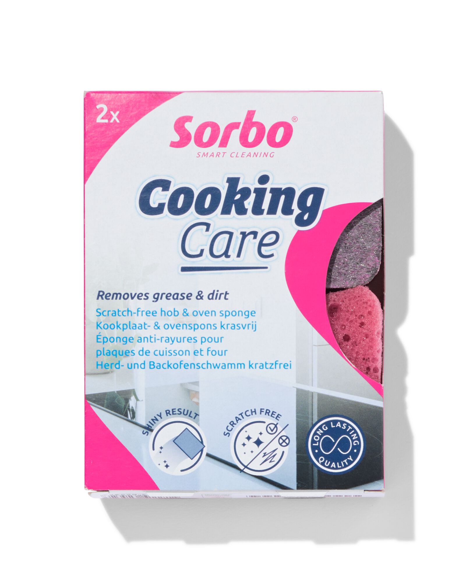 &Eacute;ponges de nettoyage pour plaques de cuisson vitroc&eacute;ramiques Sorbo - 2 pi&egrave;ces - 70100015 - HEMA