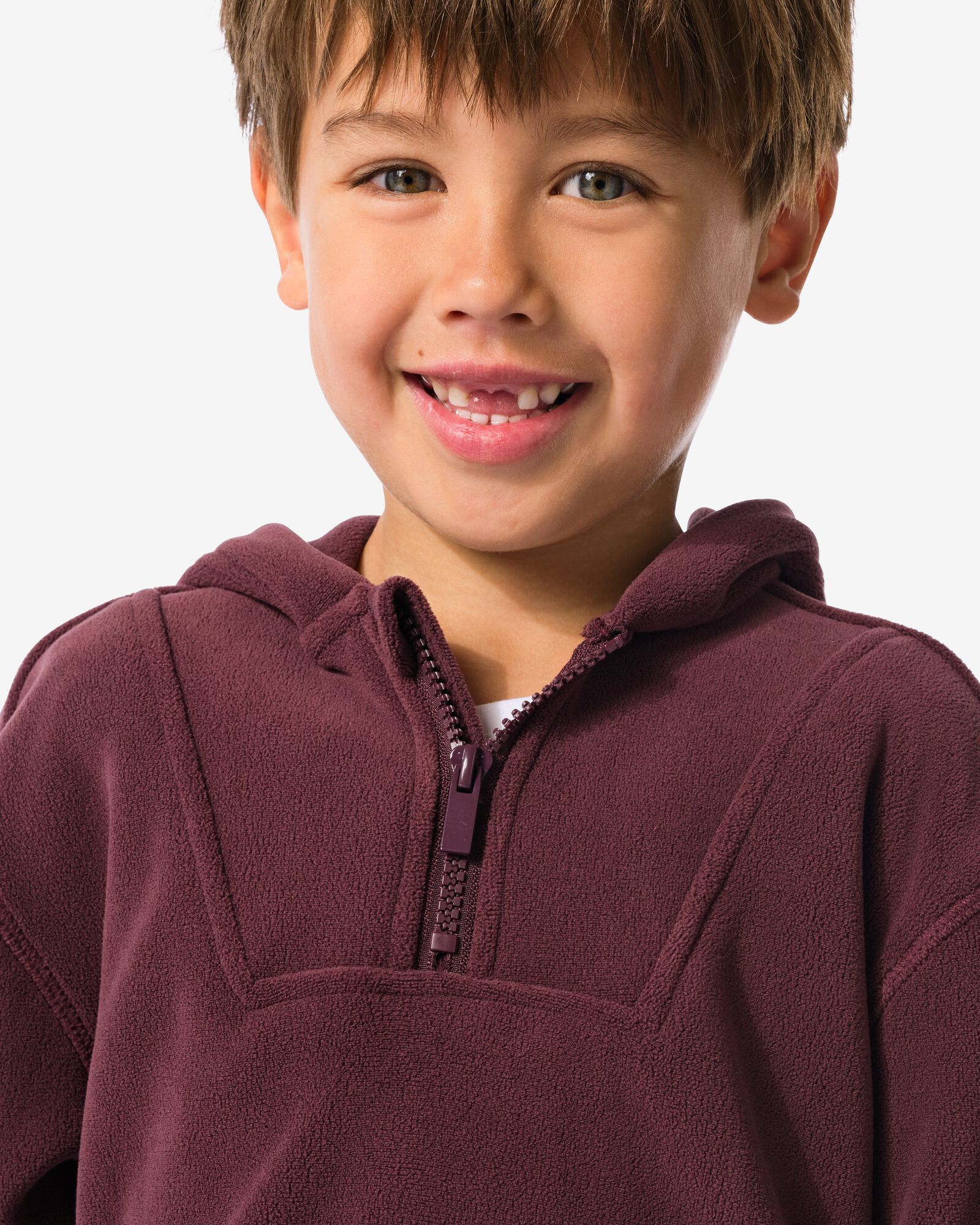 Fleece-Hoodie rot - 30789303RED - HEMA