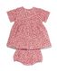 Newbornset, Kleid mit Pumphose, Blumen helllila - 1000030967 - HEMA