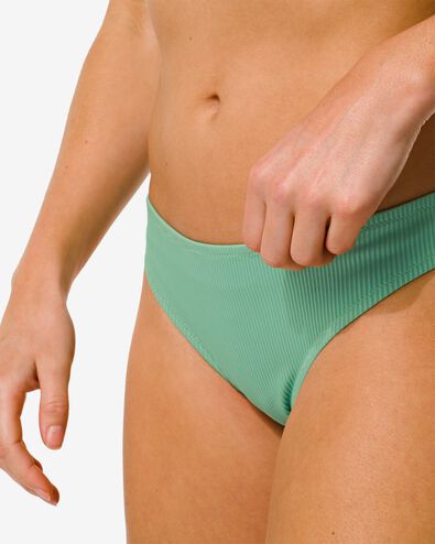 Damen-Bikinislip, mittelhohe Taille hellgrün hellgrün - 1000031099 - HEMA