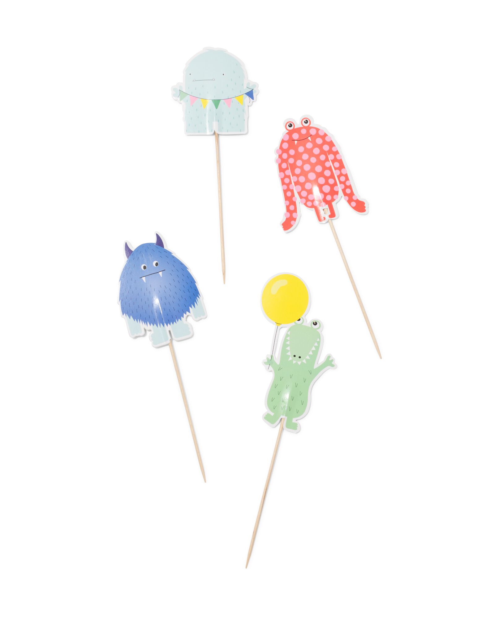 Torten-Topper-Set Monster &ndash; 4 St&uuml;ck - 14250386 - HEMA