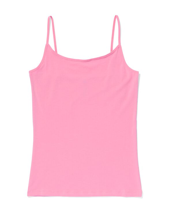 d&eacute;bardeur femme coton bretelles spaghetti rose rose - 19602403PINK - HEMA