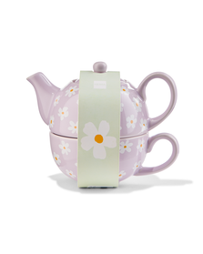 Teekännchen mit Becher, Keramik, 300 ml - 61150409 - HEMA
