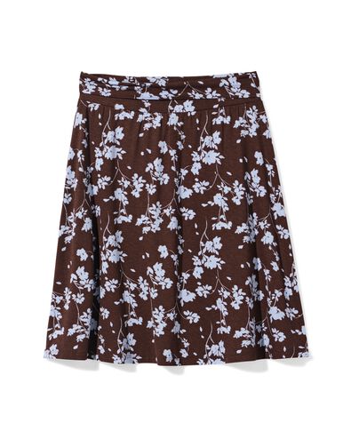 jupe femme Darly coupe classique fleurs marron fonc&eacute; marron fonc&eacute; - 36304170DARKBROWN - HEMA