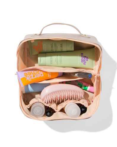 toilettas met diagonale rits 24x12x12  - 11890683 - HEMA