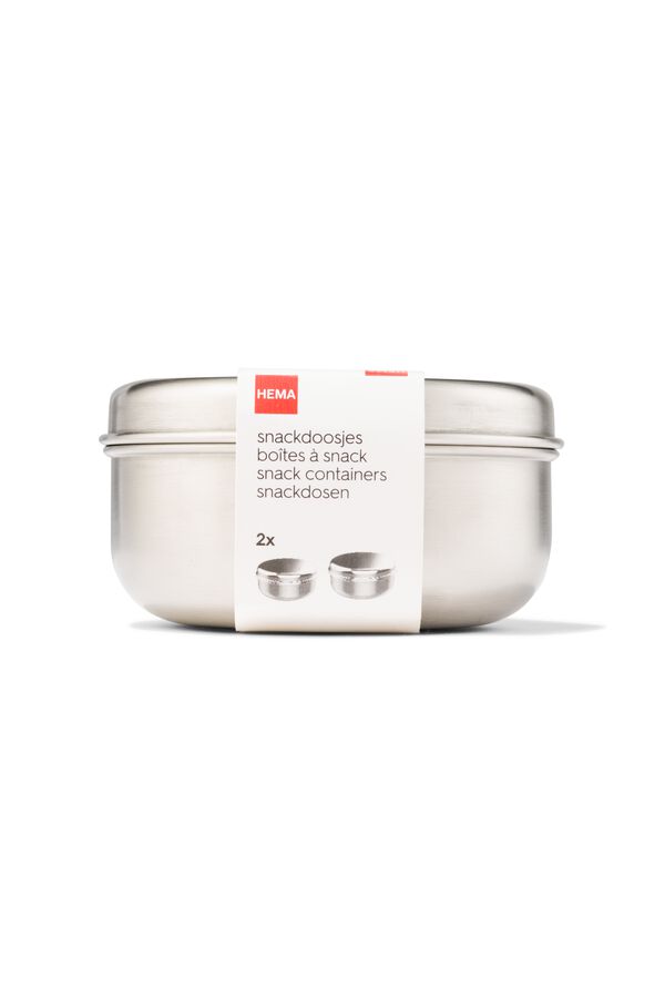 2 bo&icirc;tes &agrave; snacks inox - 80650094 - HEMA