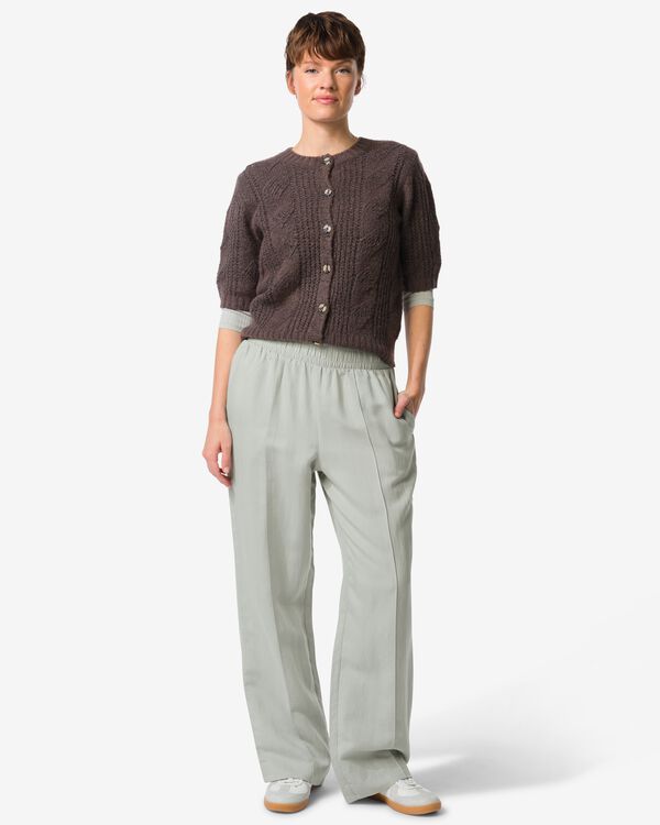 damesbroek Inez wide fit zand zand - 36207360SAND - HEMA