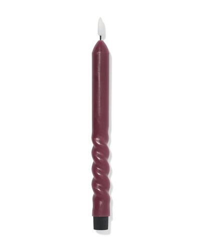 bougie d'int&eacute;rieur led ⌀2,3x29cm duo aubergine - 13550123 - HEMA