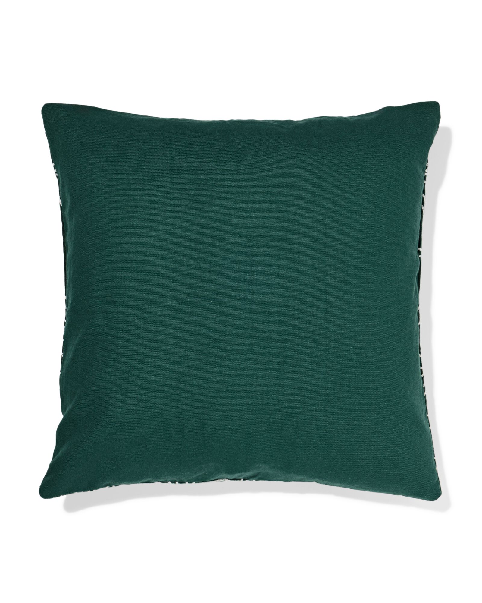 housse de coussin 50x50cm velours fleur vert - 7325184 - HEMA