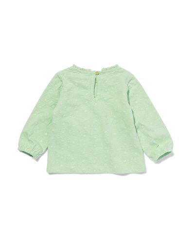 t-shirt bébé avec broderie vert clair 92 - 33036456 - HEMA