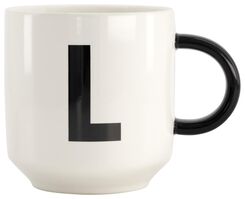 mug en faïence blanc/noir 350 ml - L - 61120107 - HEMA