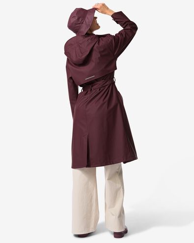 damesregenjas donkerrood donkerrood - 34450520DARKRED - HEMA