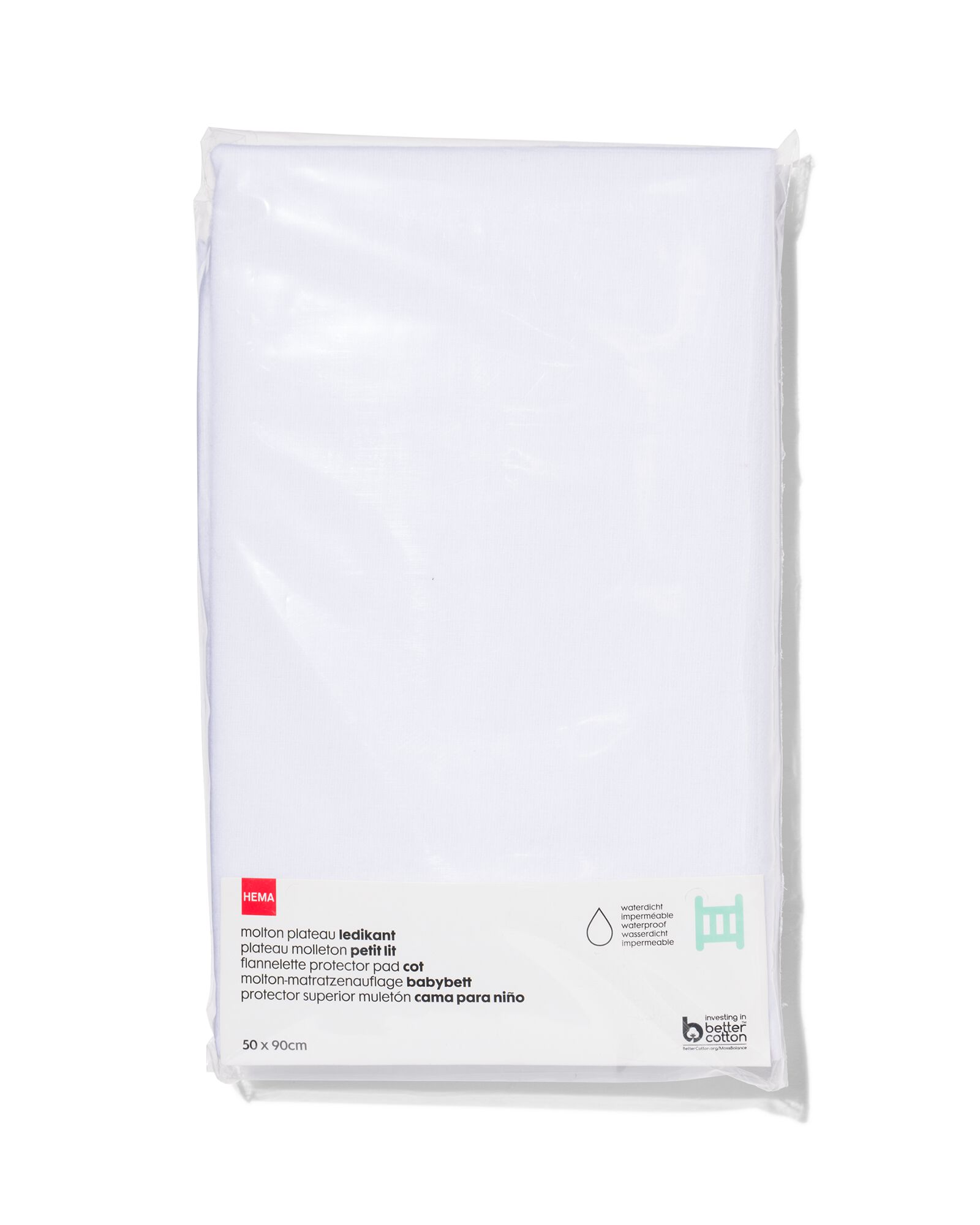 Molton-Matratzenschoner für Kinderbetten, 50 x 90 cm, wasserdicht - 33393401 - HEMA