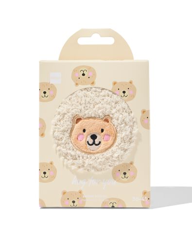 huissokken maat 36-41 fluffy teddybeer cr&egrave;me - 61100312 - HEMA