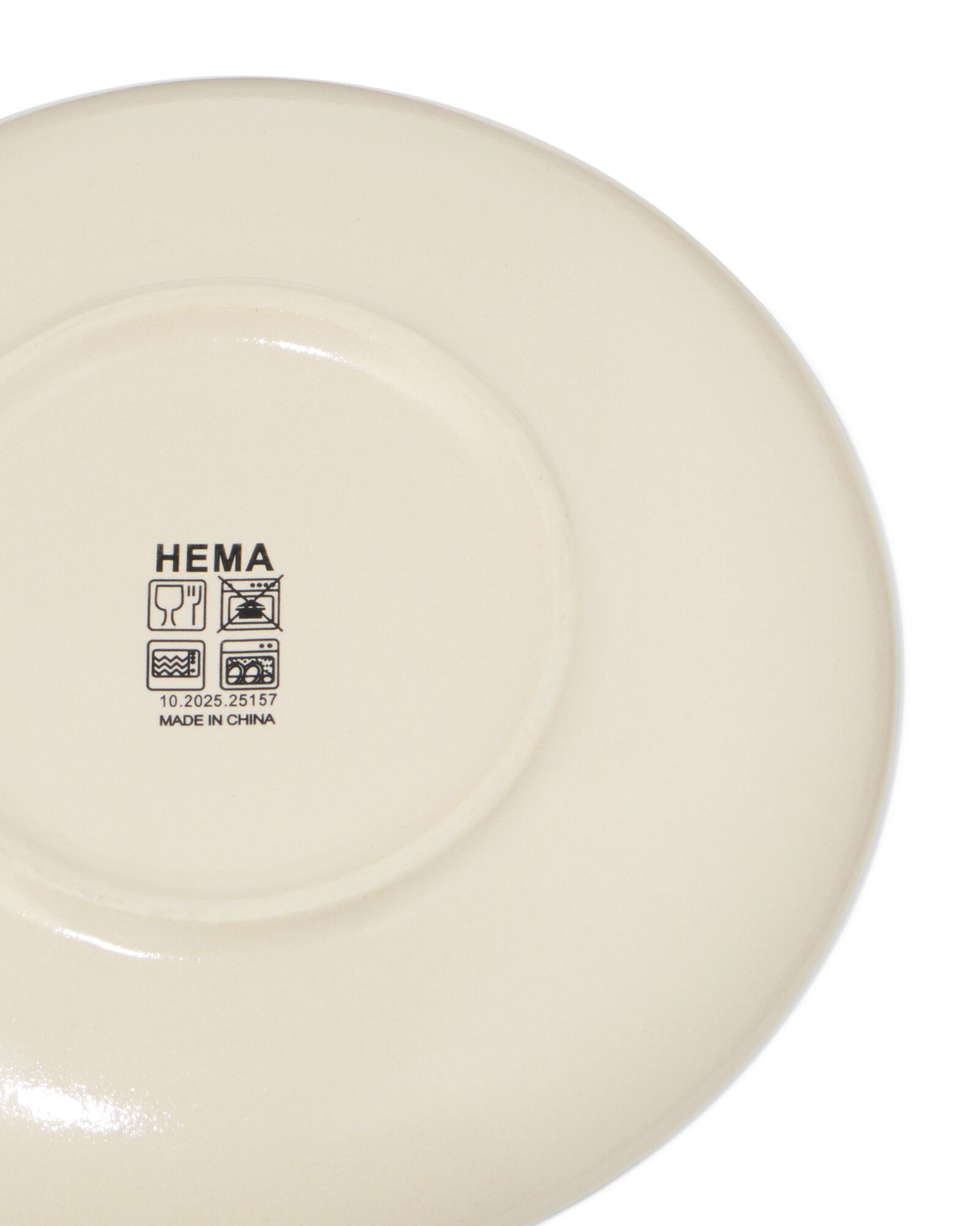 soucoupe &Oslash;14cm Puur fa&iuml;ence blanc cass&eacute; - 80660320 - HEMA
