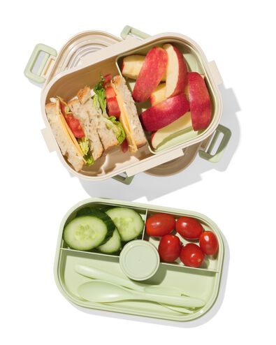 saladebox 21.3x14.8x9.3cm beige - 80650273 - HEMA