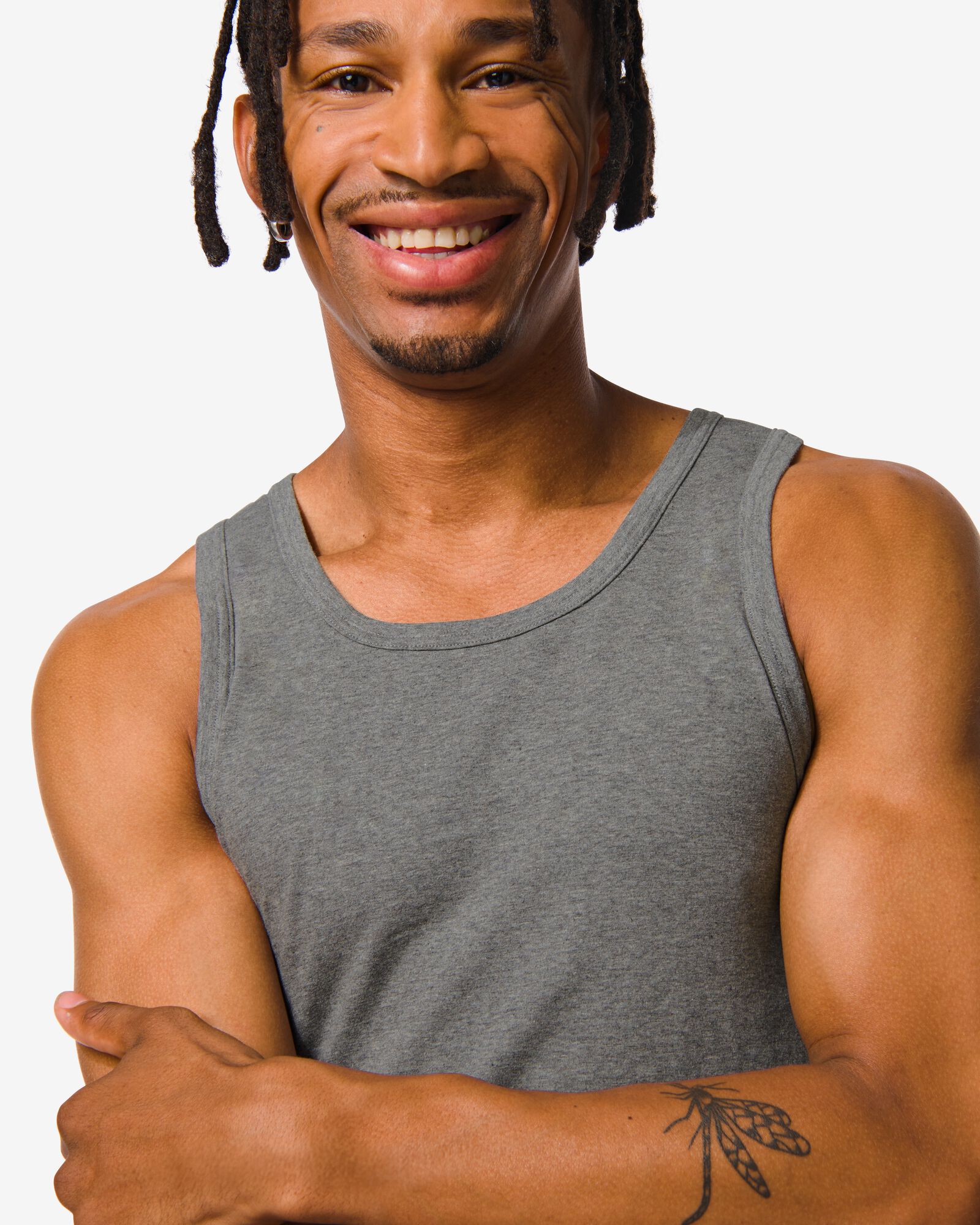 herenhemden perfect comfort naadloos - 2 stuks grijs grijs - 1000009849 - HEMA