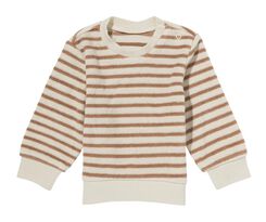 Newborn-Sweatshirt, Frottee, Streifen ecru ecru - 1000029157 - HEMA