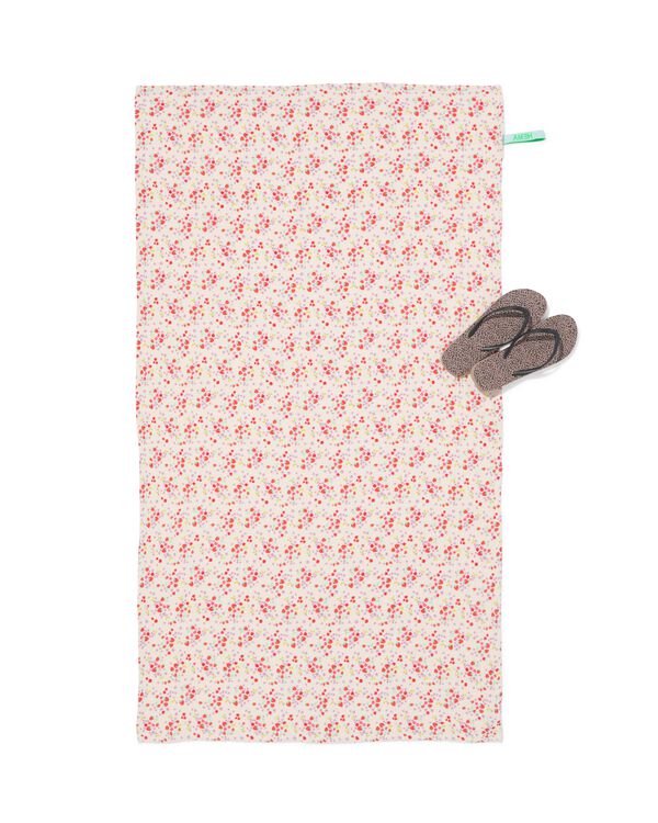 serviette de plage enfant 80x140cm mousseline fleurs - 5200266 - HEMA