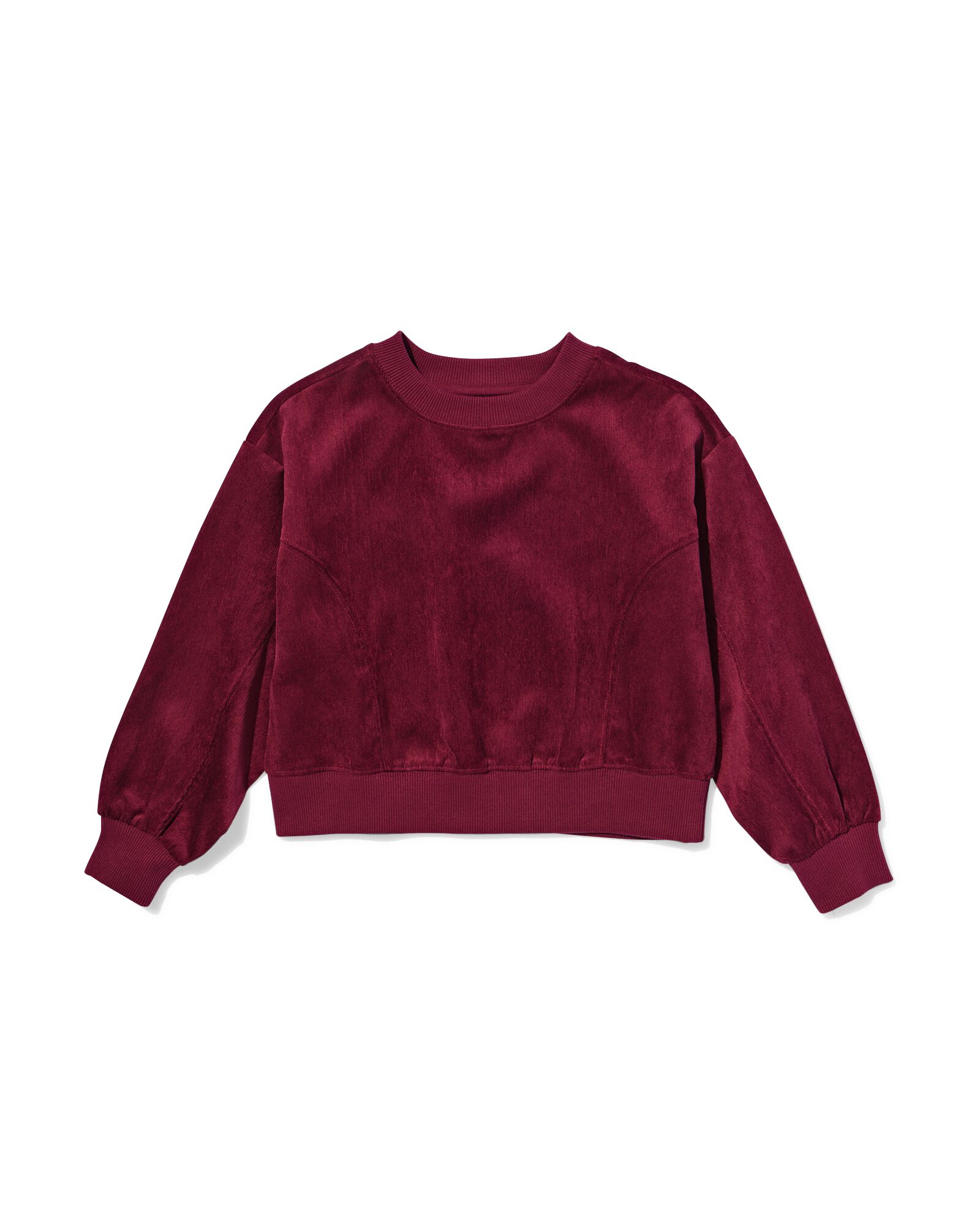 kinder sweater rib kort model  wijnrood - 30821546WINERED - HEMA
