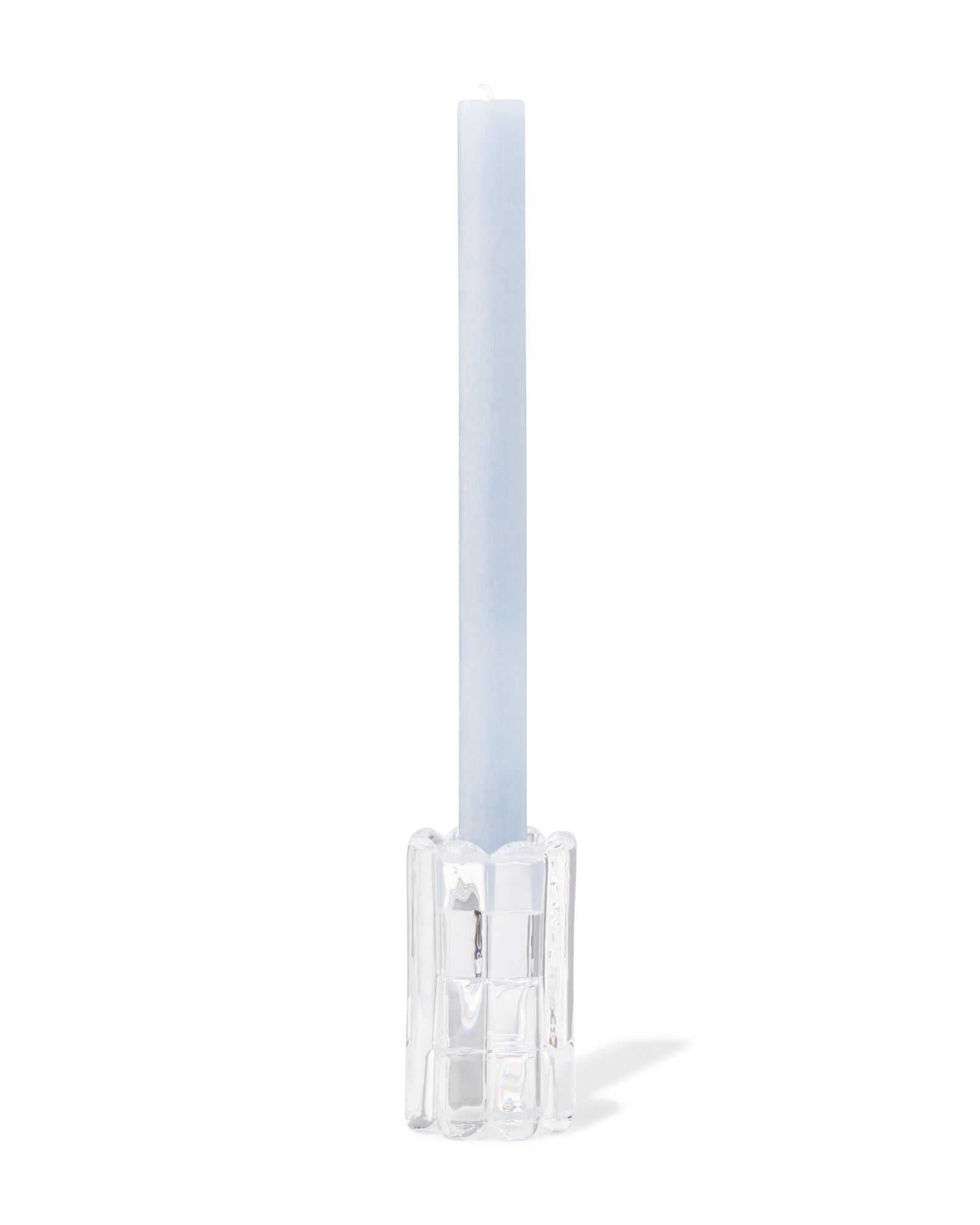 bougeoir S verre nervur&eacute; transparent - 13324183 - HEMA