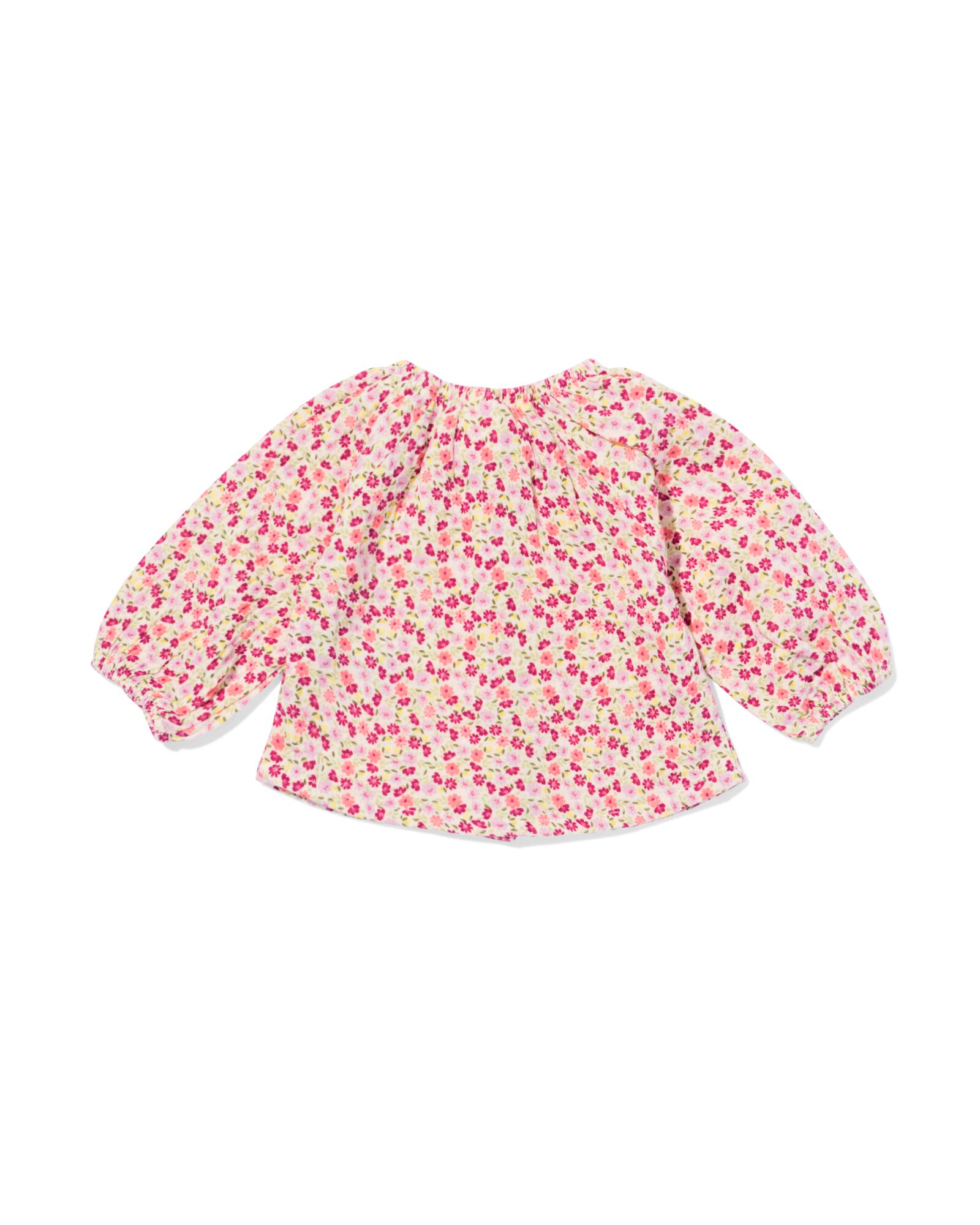 blouse nouveau-n&eacute; mousseline fleurs &eacute;cru &eacute;cru - 33446720ECRU - HEMA