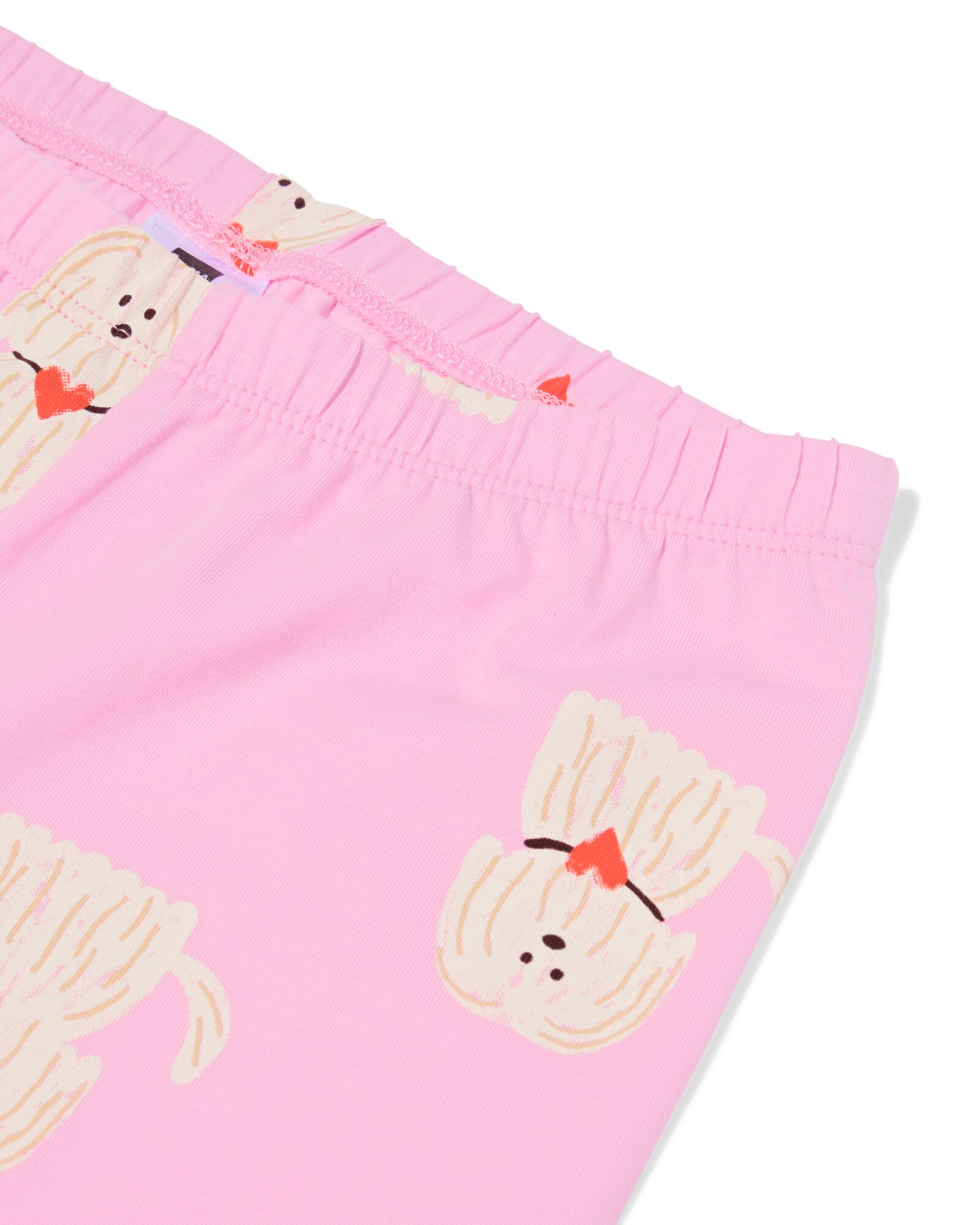 kinderpyjama met poppenpyjama honden roze roze - 23000440PINK - HEMA