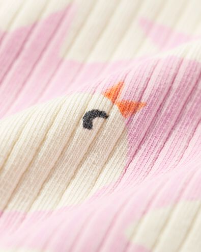 Baby-T-Shirt mit Rippenstruktur, Vogel &ndash; 2 St&uuml;ck rosa - 33088160PINK - HEMA