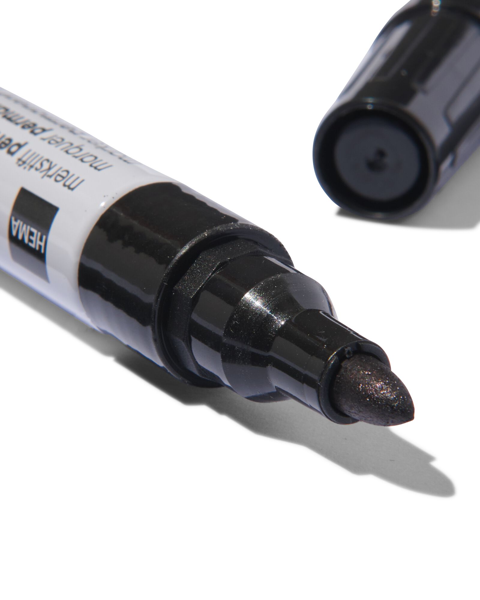 merkstiften permanent zwart - 4 stuks - 14465112 - HEMA