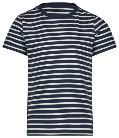 Kinder-T-Shirt, Streifen dunkelblau 110/116 - 30743442 - HEMA