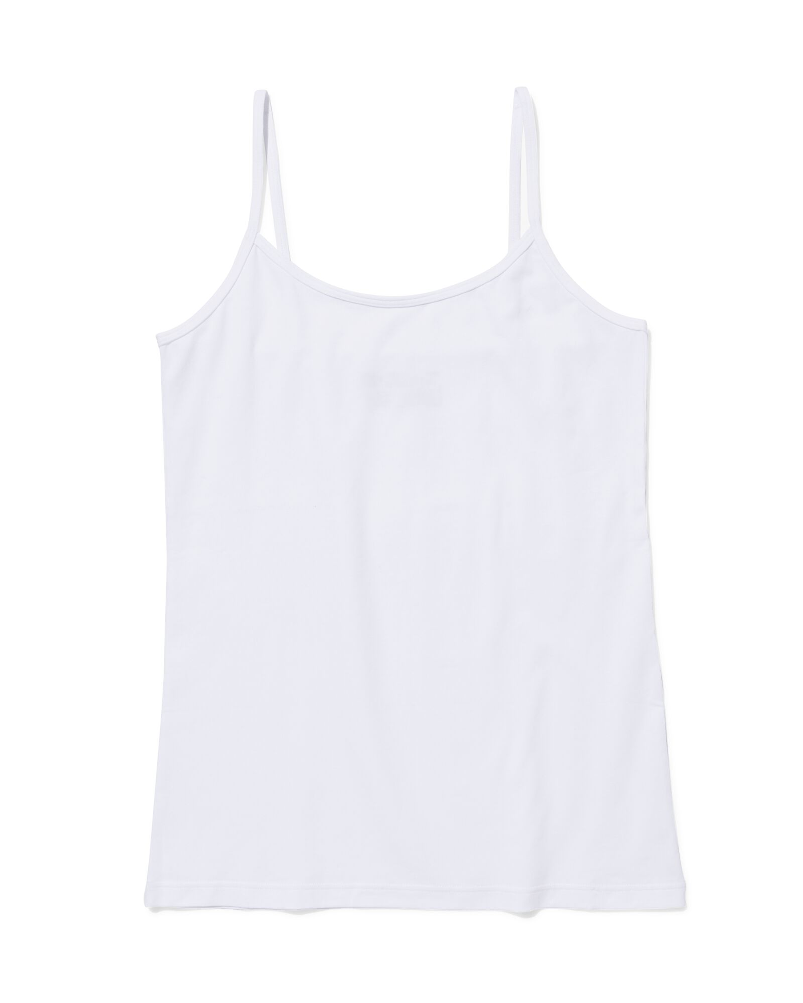 d&eacute;bardeur femme &agrave; bretelles spaghetti coton confort parfait blanc blanc - 19691314WHITE - HEMA