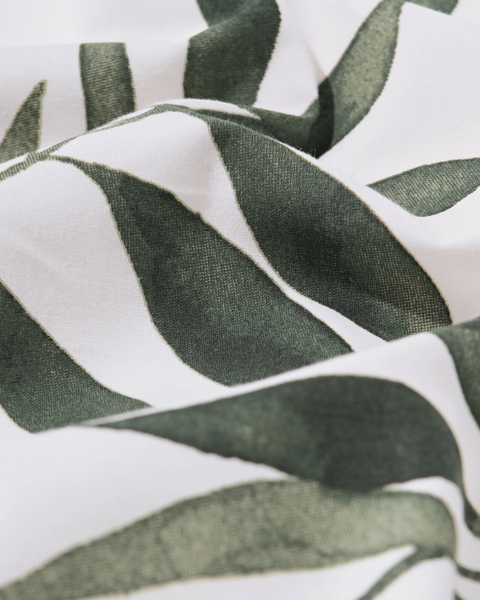 housse de couette 140x200/220cm coton doux branches d'olivier vert - 5790246 - HEMA