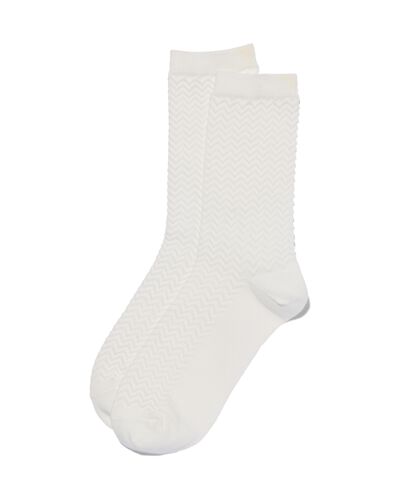 chaussettes femme avec coton blanc cassé 35/38 - 4210056 - HEMA