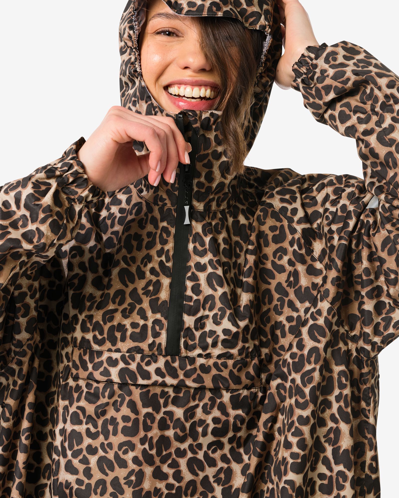 regenponcho voor volwassenen luipaard multi multi - 34440185MULTI - HEMA