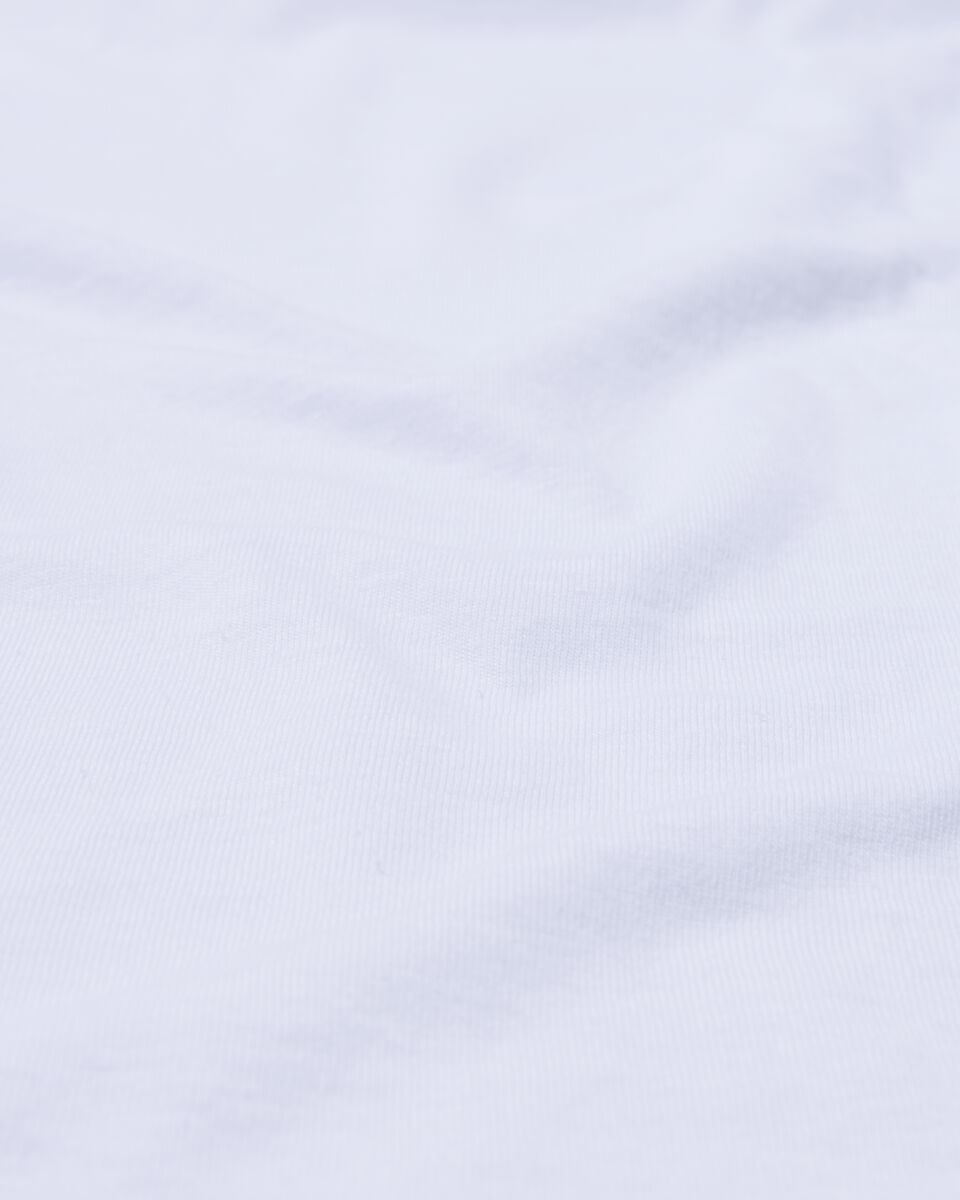 drap-housse surmatelas-jersey coton blanc blanc - 1000013975 - HEMA