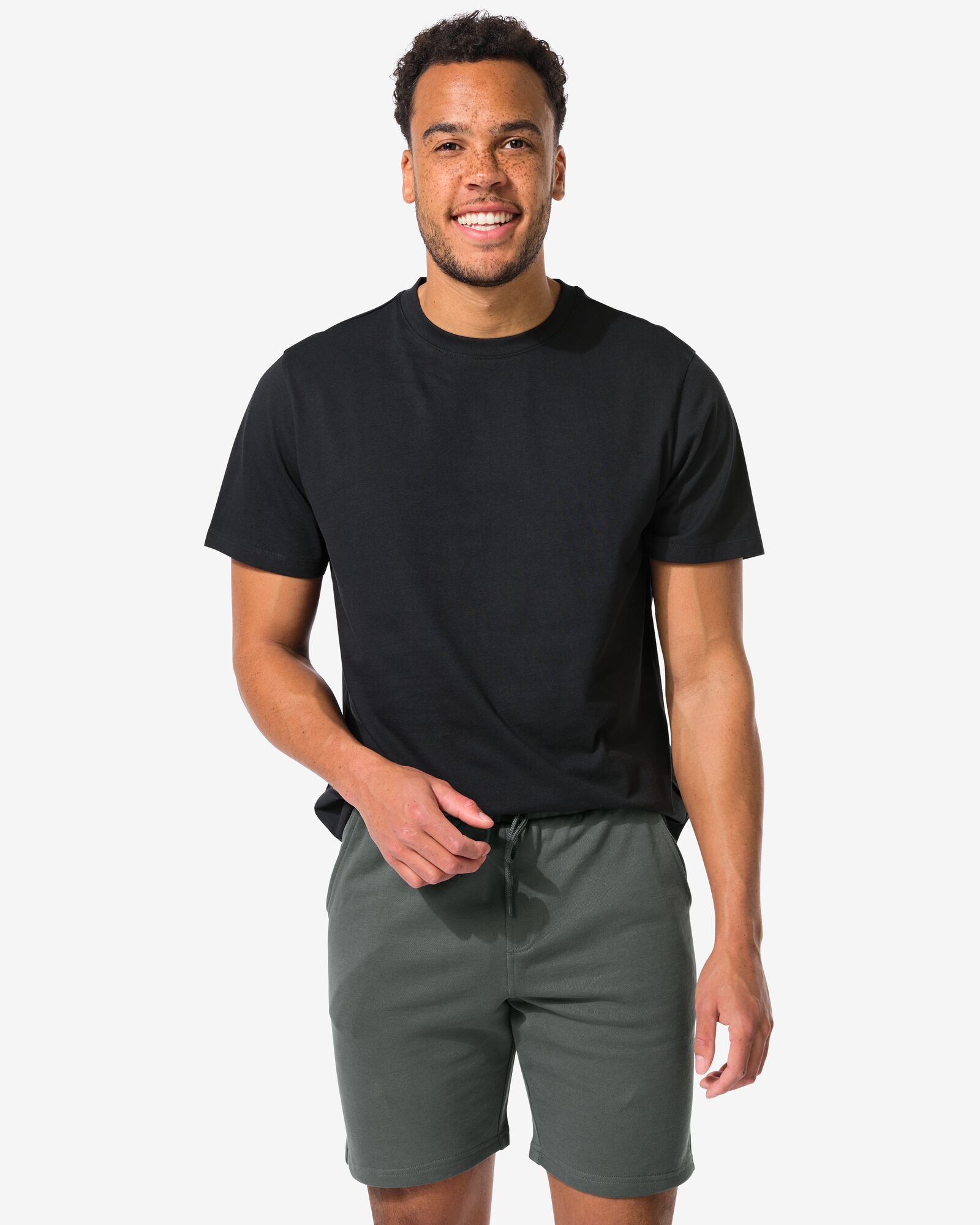 t-shirt homme coupe classique noir noir - 2190310BLACK - HEMA