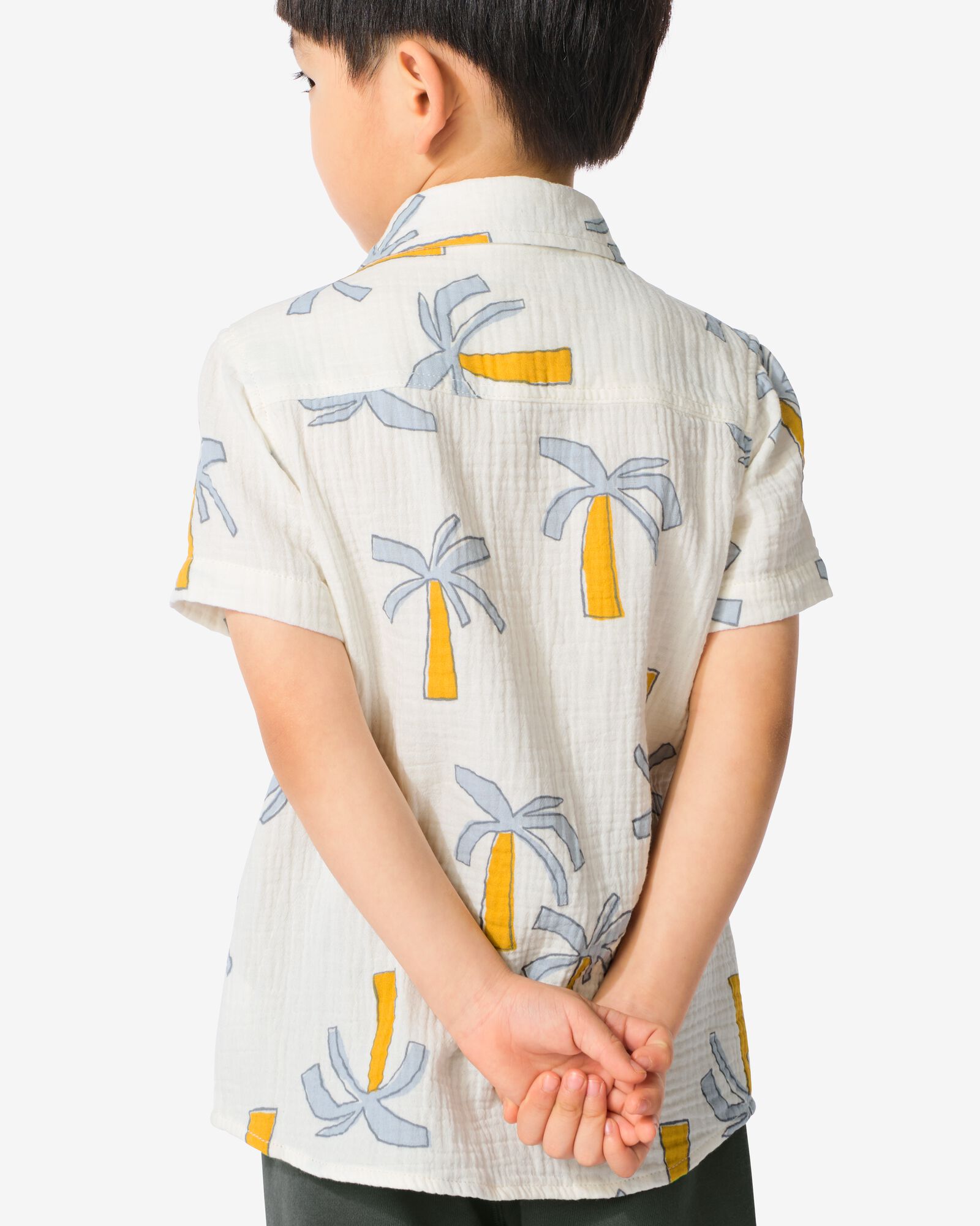 Kinderoberhemd Palmen ecru - 30740117ECRU - HEMA