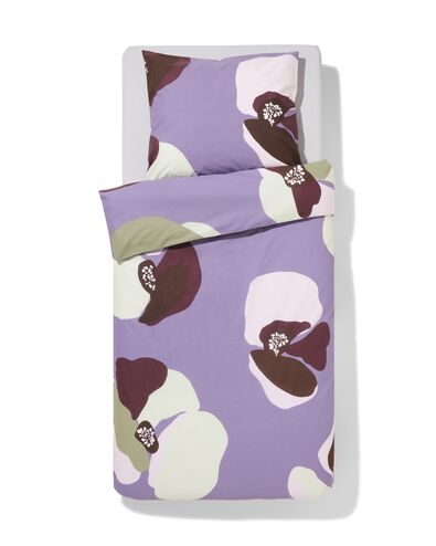 dekbedovertrek 140x200/220cm zacht katoen bloemen - 5700260 - HEMA