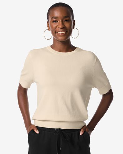 pull femme Fally blanc cassé - 36301380OFFWHITE - HEMA