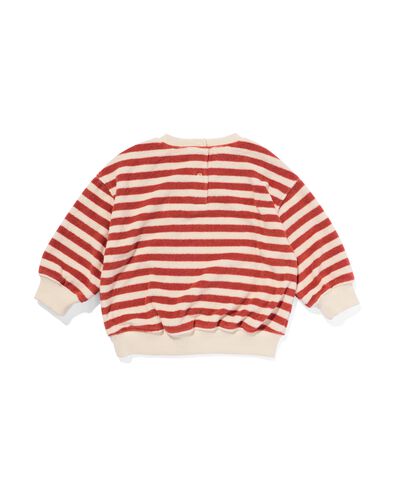 Babysweater, Frottee, gestreift braun - 33121970BROWN - HEMA