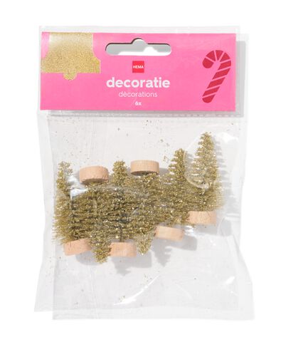 d&eacute;coration de table sapin or - 25610039 - HEMA